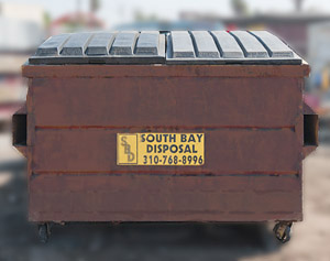  4 yard trash bin at Los Angeles yard